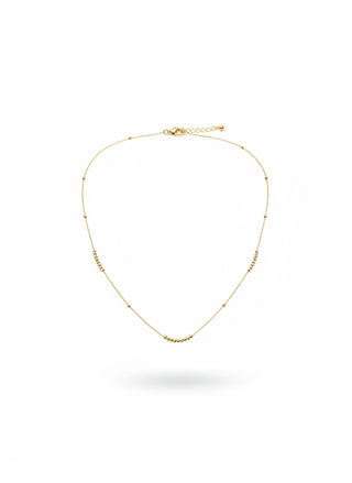 18K Dainty Bead Necklace – Soft Everyday Luxury