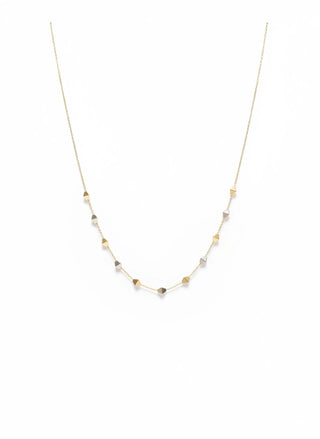 18K Diamond-Cut Geo Necklace – Soft Feminine Glow