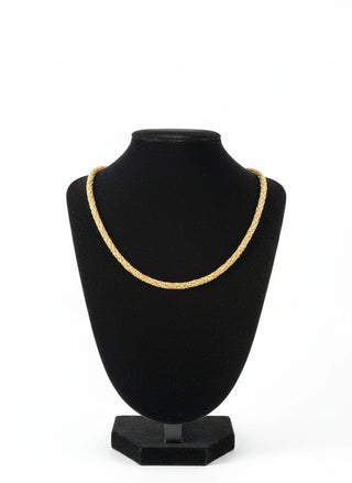 18K Gold Textured Luxe Chain – Bold, Elegant Statement Necklace