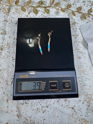 18K Gold turquoise Drop Earrings