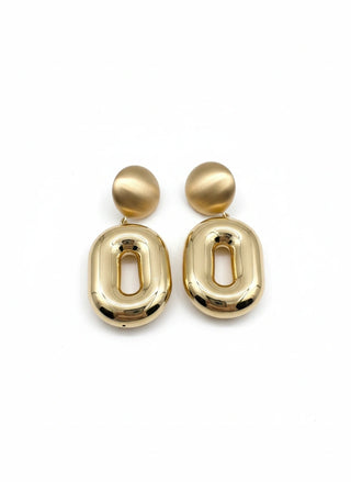 18K Gold Bold Sculptural Drop Earrings