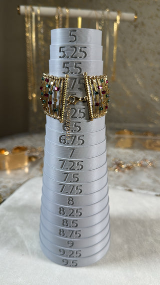 Orryxa Aurora Cuff Bracelet & Ring Set

18K Solid Gold | Multicolor gold  Design