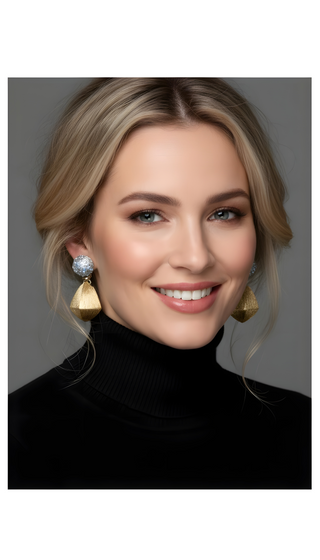 Aurielle 18K Solid Gold Pavé Drop Earrings | Fine Luxury Jewelry | Orryxa™