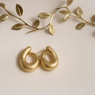 The Aura Hoops — Soft Sculpted 18K Solid Gold Earrings
