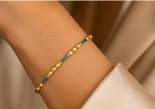 Turquoise Harmony Bracelet | 18K Solid Gold