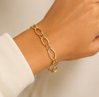 18K Solid Gold Tri-Tone Bracelet