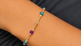 Celeste Color Gold Choker & Bracelet Set | 18K Solid Gold